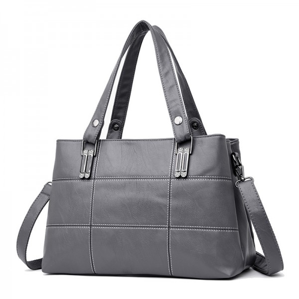 Manufacturers wholesale cross border women's bags fashion simple single shoulder bag large capacity soft leather portable messenger bag