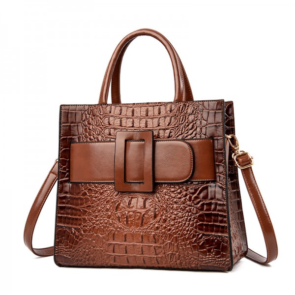 Cross border women's bag crocodile fashion handbag 2021 new high-end retro women's bag single shoulder Crossbody Bag