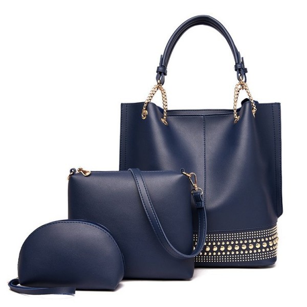 New bag in winter 2020, three piece set of high capacity Pu Single Shoulder Messenger Bag