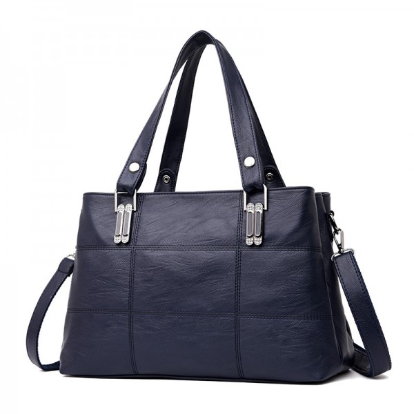 Manufacturers wholesale cross border women's bags fashion simple single shoulder bag large capacity soft leather portable messenger bag
