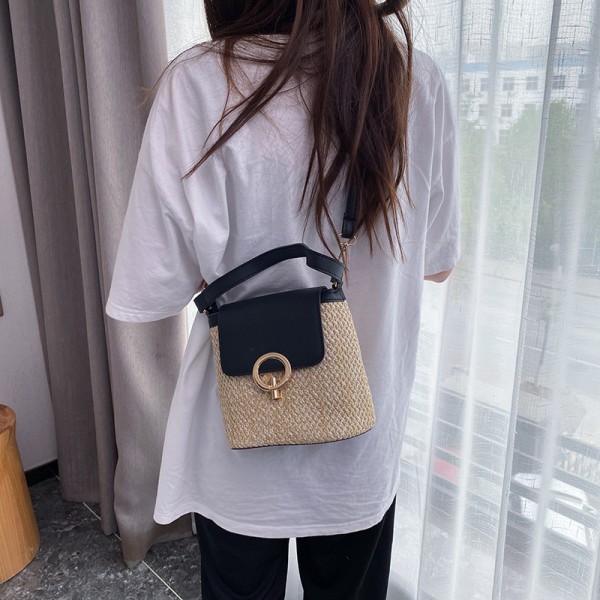 2021 new Southeast Asia small bag straw bag women's fashion trend woven bag women's shoulder bag custom logo