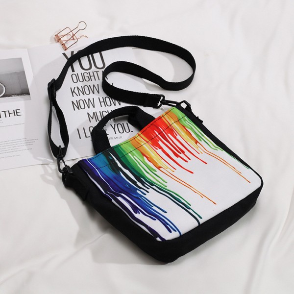 2021 new Korean Canvas Shoulder Bag splash proof printing Tote Bag high capacity student class bag