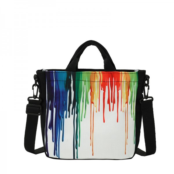 2021 new Korean Canvas Shoulder Bag splash proof printing Tote Bag high capacity student class bag