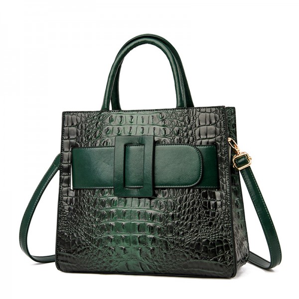 Cross border women's bag crocodile fashion handbag 2021 new high-end retro women's bag single shoulder Crossbody Bag