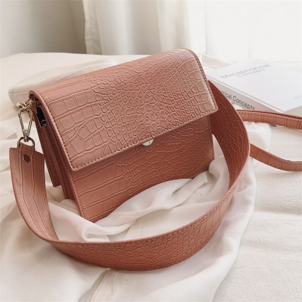 Cross border women's bag 2020 new European and American stone pattern women's small square bag handbag Pu one shoulder slanting women's bag