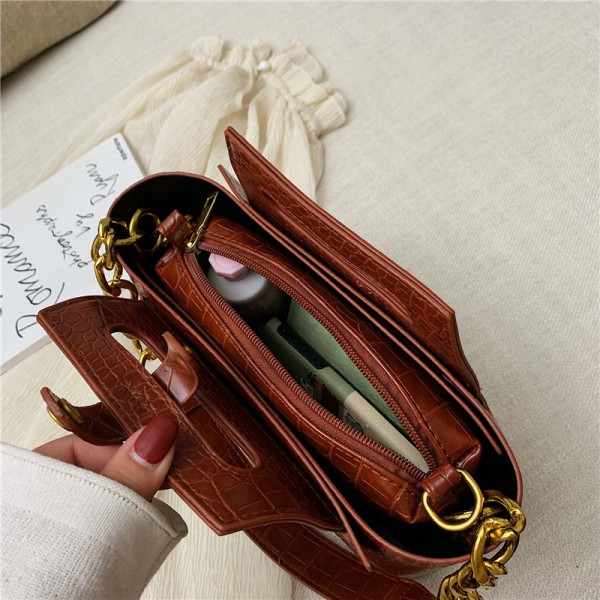 Cross border supply small bag women's bag new 2020 port fashion crocodile custom Single Shoulder Messenger Handbag