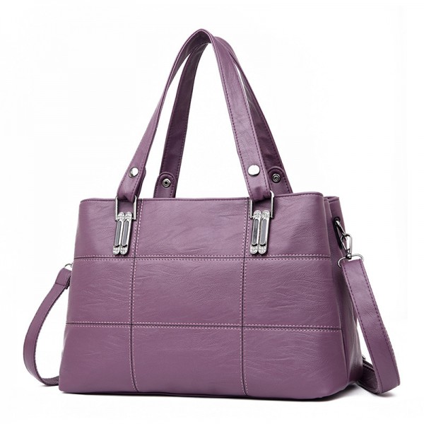 Manufacturers wholesale cross border women's bags fashion simple single shoulder bag large capacity soft leather portable messenger bag