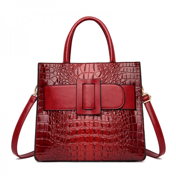 Cross border women's bag crocodile fashion handbag 2021 new high-end retro women's bag single shoulder Crossbody Bag