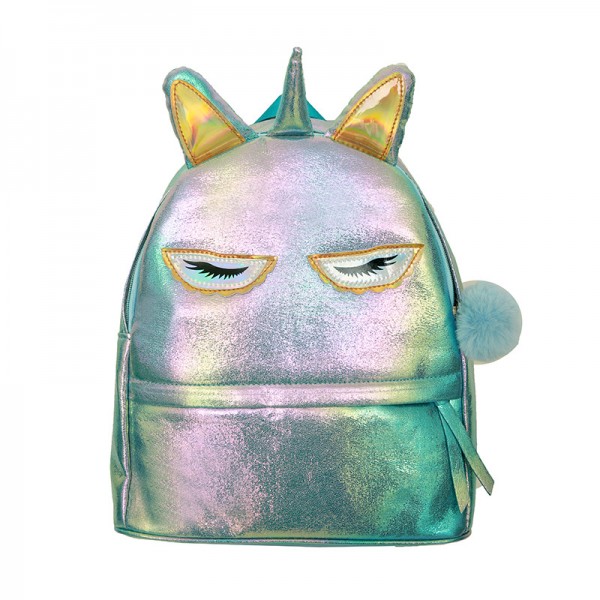 Foreign trade new laser sequins cute cartoon Unicorn backpack outdoor backpack gradient Pu student schoolbag