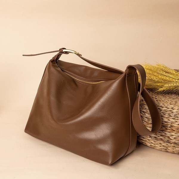 Bag women's Bag Messenger Bag large capacity single shoulder bag soft leather versatile soft collapse extremely simple 2022 new Tote Bag 