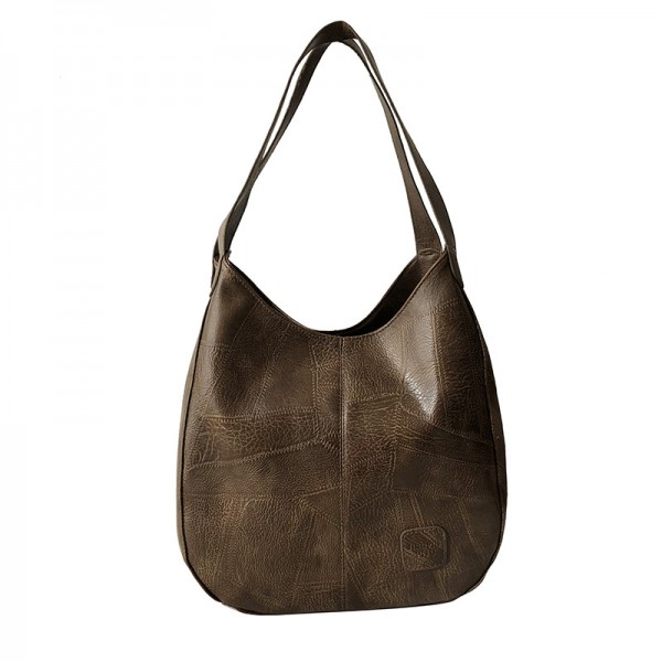 Retro soft leather Korean Tote Bag literary simple single shoulder handbag multi compartment leisure Women's messenger bag wholesale 