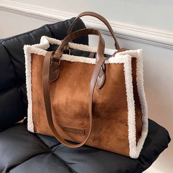 Versatile ins bag women's large capacity 2021 New Fashion Shoulder Bag autumn winter texture retro portable Tote Bag 