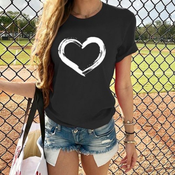 European and American new personalized Street women's t-shirt men and women loose Student Short Sleeve T foreign trade large size perennial supply 