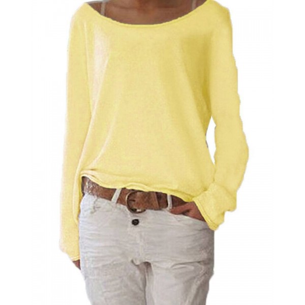 Popular European and American foreign trade women's wear in spring 2019, solid color knitted top, bottomed shirt, T-shirt, 13 yuan, a large number of spot goods 