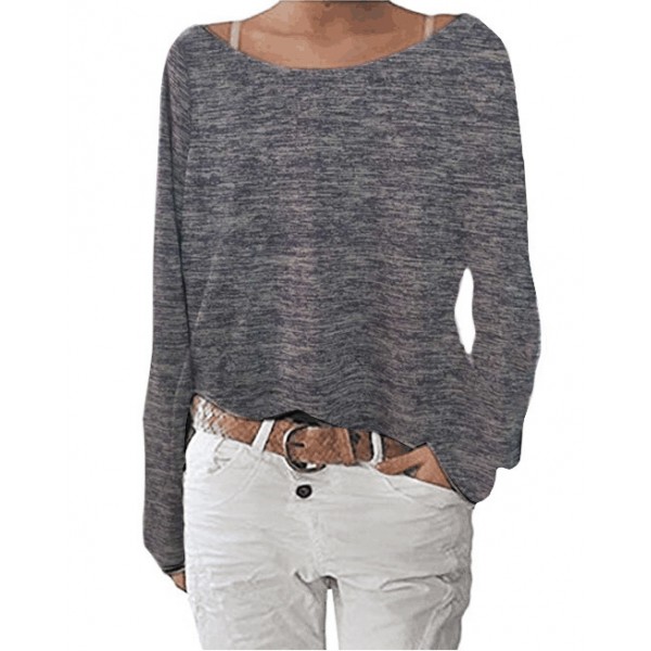 Popular European and American foreign trade women's wear in spring 2019, solid color knitted top, bottomed shirt, T-shirt, 13 yuan, a large number of spot goods 