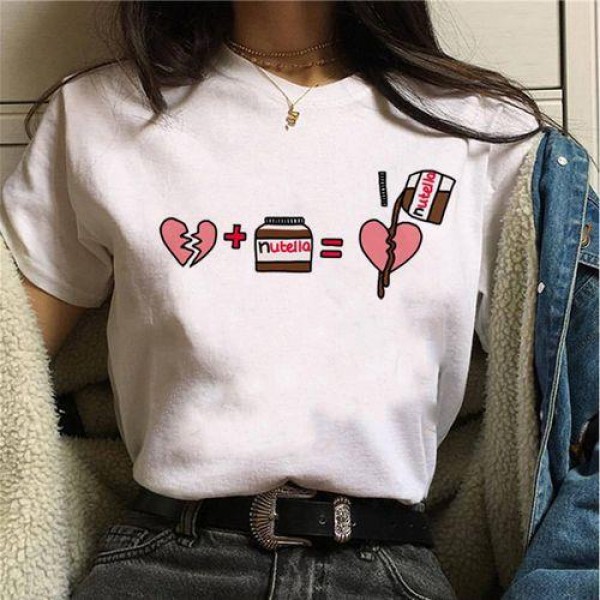 European and American new personalized Street women's t-shirt men and women loose Student Short Sleeve T foreign trade large size perennial supply 
