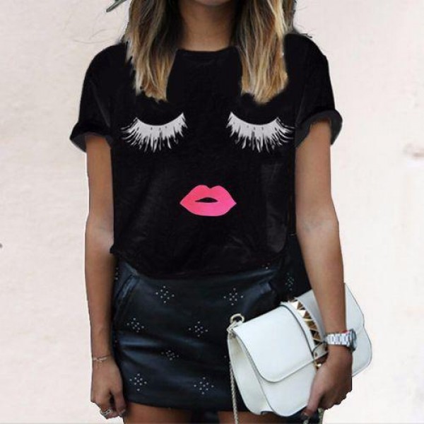 European and American new personalized Street women's t-shirt men and women loose Student Short Sleeve T foreign trade large size perennial supply 