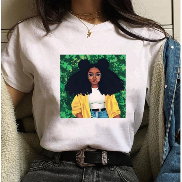 2021 cross border fashion express Amazon popular European and American short sleeved women's T-shirt 