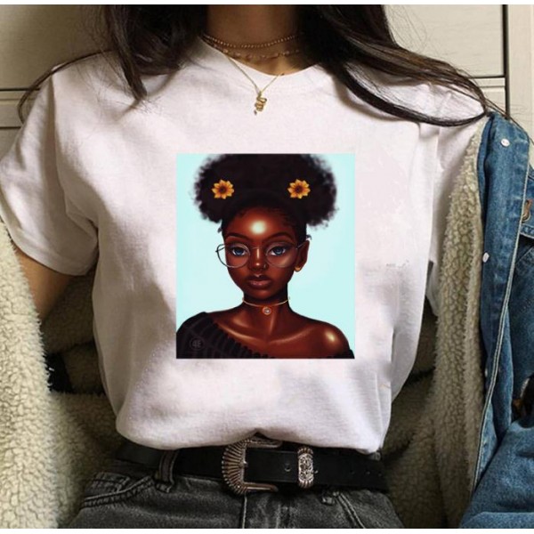 2021 cross border fashion express Amazon popular European and American short sleeved women's T-shirt 