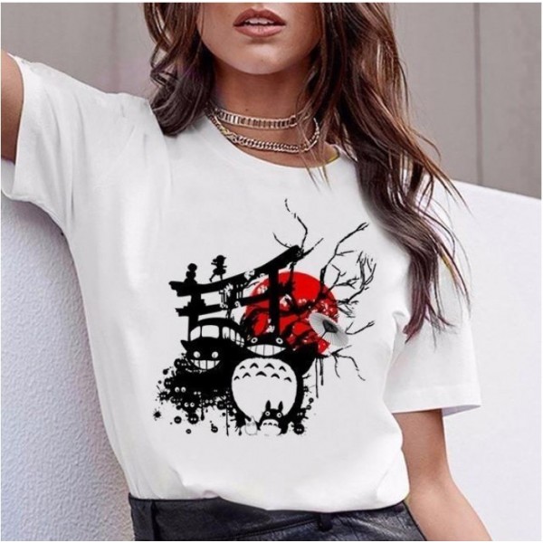 2020 European and American T-shirt printed Pullover round neck loose women's short sleeve one hair substitute 