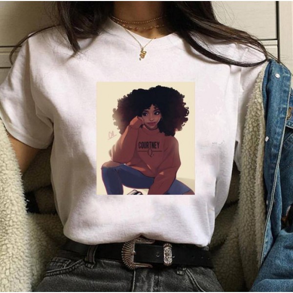 2021 cross border fashion express Amazon popular European and American short sleeved women's T-shirt 