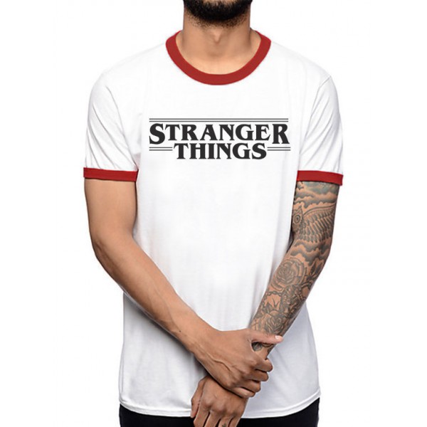 Wish express strangerings spring and summer alphabet large couple short sleeve T-shirt backing wholesale 