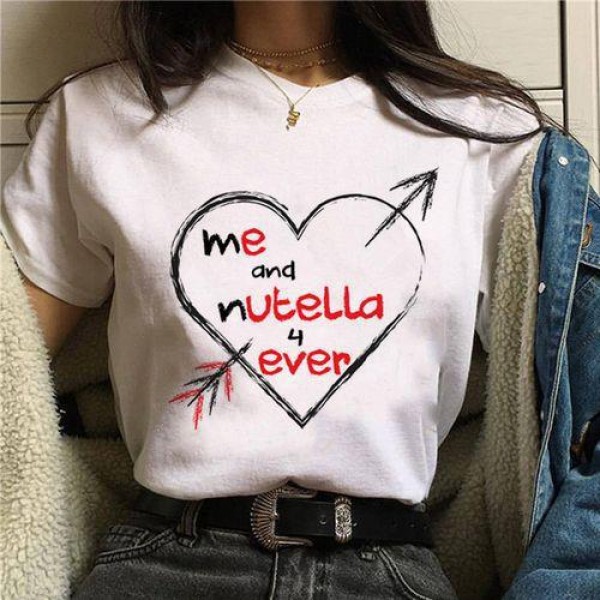 European and American new personalized Street women's t-shirt men and women loose Student Short Sleeve T foreign trade large size perennial supply 