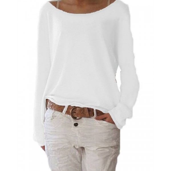 Popular European and American foreign trade women's wear in spring 2019, solid color knitted top, bottomed shirt, T-shirt, 13 yuan, a large number of spot goods 