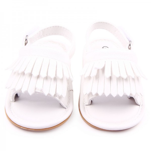 Baby shoes wholesale summer new frosted tassel sandals baby toddlers rubber soled sandals lj0532 