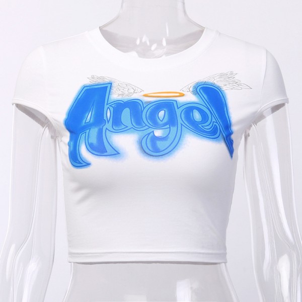 2020 summer hot cross-border fashion short sleeved top in Europe and America 