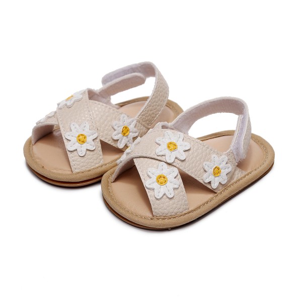 2022 new cross band floret children's and girls' sandals baby comfortable walking shoes one hair substitute 