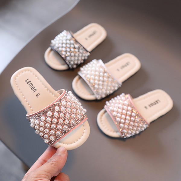 Girls' sandals summer Rhinestone fashion children'...