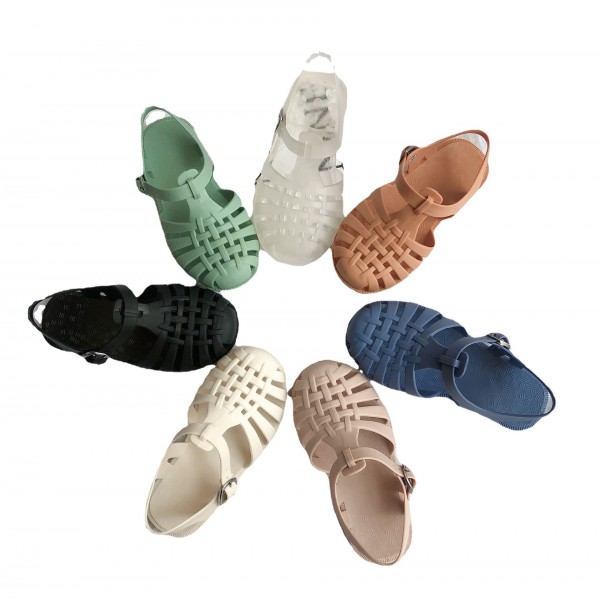 Girls' sandals 2022 new jelly shoes Korean children's shoes baby sandals children's Baotou soft soled Roman children's shoes 