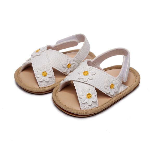 2022 new cross band floret children's and girls' sandals baby comfortable walking shoes one hair substitute 