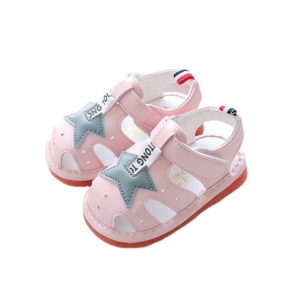 2022 summer new boys' open toe whistled baby sandals 0-1-2 years old leather baby shoes 2133 