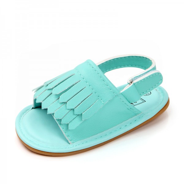 Baby shoes wholesale summer new frosted tassel sandals baby toddlers rubber soled sandals lj0532 