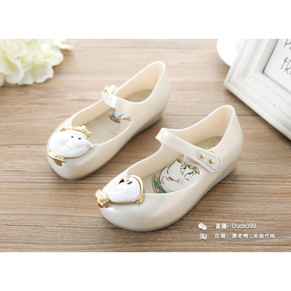 New Melissa same beauty and beast kettle cup children's sandals jelly shoes foreign trade shoes 