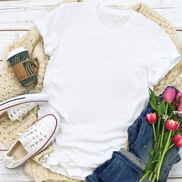 Fast selling popular European and American fashion women's wear solid color T-shirt short sleeve spring and summer eBay new women's wear shopee hot sale 