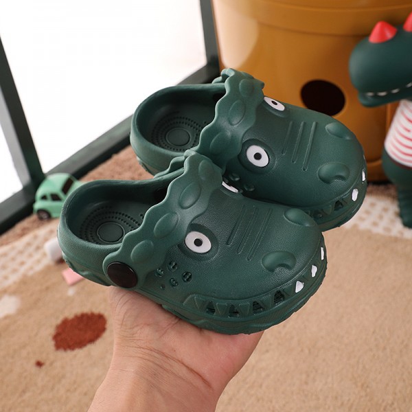 Children's slippers baby hole shoes new anti slip soft sole EVA male and female children wear Baotou indoor cool slippers 