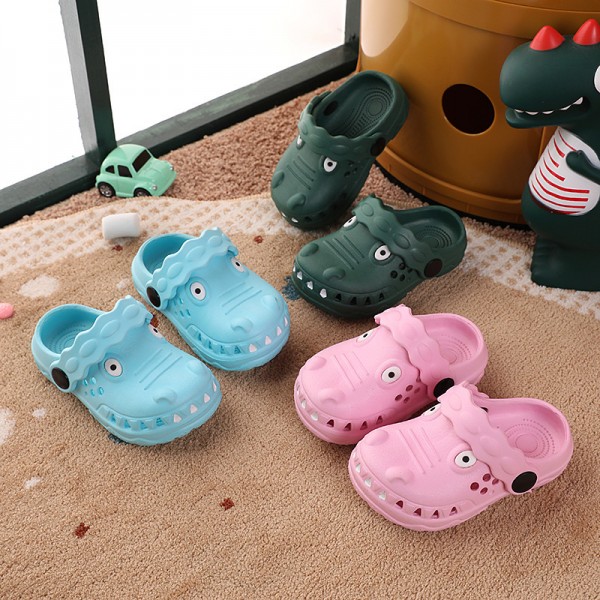 Children's slippers baby hole shoes new anti slip soft sole EVA male and female children wear Baotou indoor cool slippers 