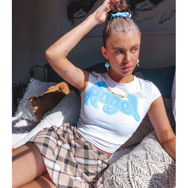 2020 summer hot cross-border fashion short sleeved top in Europe and America 
