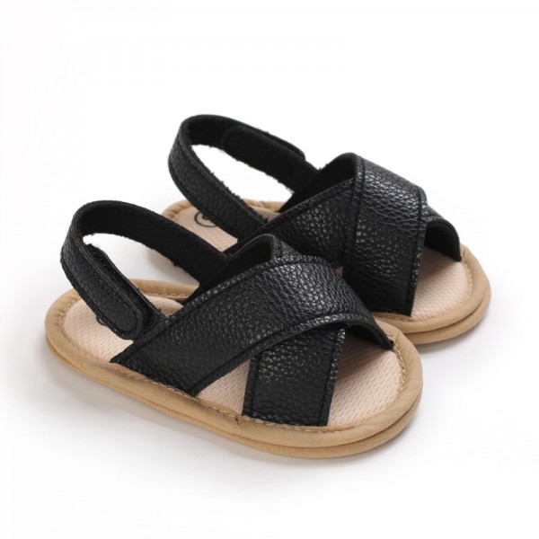 Baby shoes summer 0-1 year old male and female baby sandals soft soled Pu casual walking shoes 