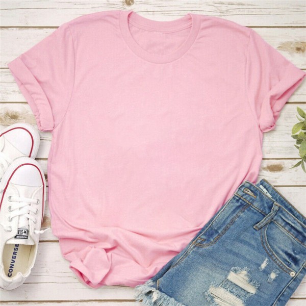 Fast selling popular European and American fashion women's wear solid color T-shirt short sleeve spring and summer eBay new women's wear shopee hot sale 