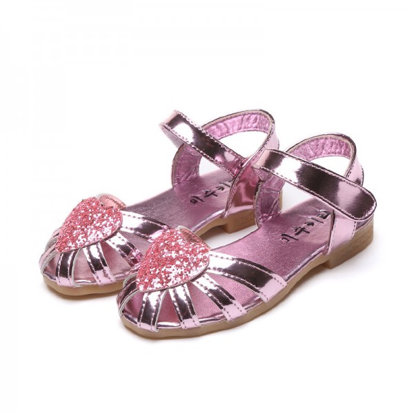 2017 summer new girls' Princess sandals Korean children's beach shoes love fashion baby shoes Taobao pop 