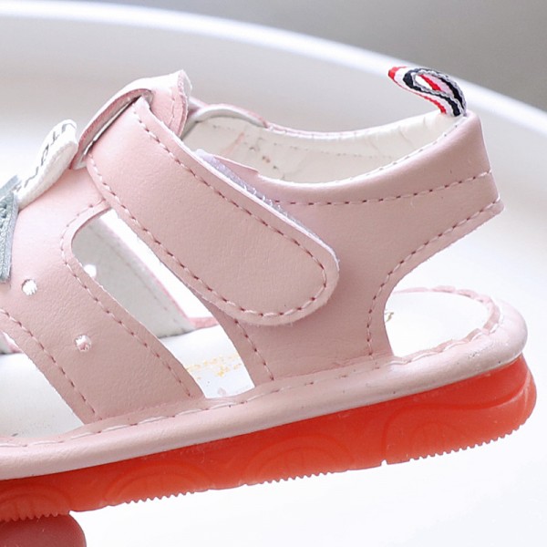 2022 summer new boys' open toe whistled baby sandals 0-1-2 years old leather baby shoes 2133 