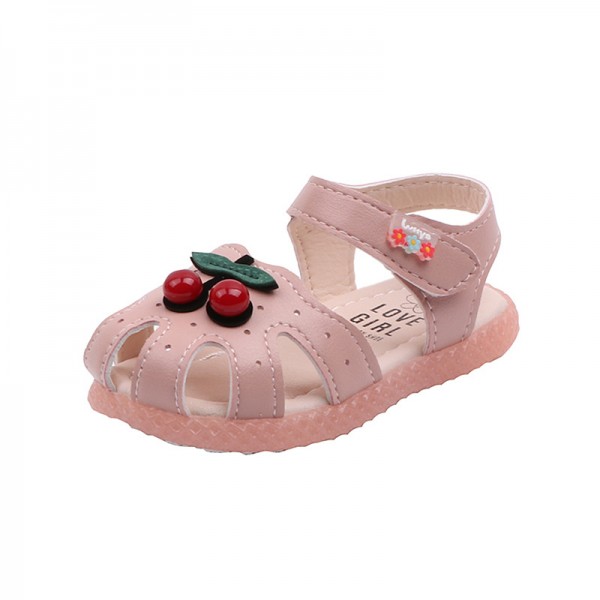 A pair of girls' Baotou sandals, new summer girls' princess shoes, little girls' walking shoes, lovely baby shoes 