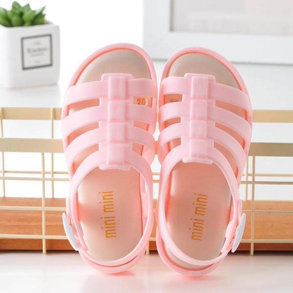 2021 new children's sandals miniminiii jelly children's shoes Roman shoes girls' summer princess shoes aged 2-5 