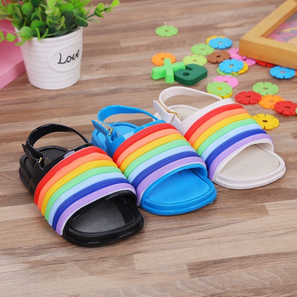 Minielisa Melissa's same jelly children's shoes men's and women's treasure children's Rainbow sandals 