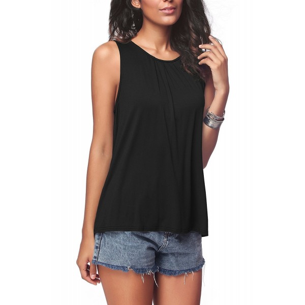 Amazon wish express eBay popular European and American casual top round neck solid color sleeveless vest T-shirt women's wear 