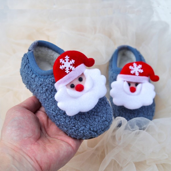 Winter children's shoes baby walking shoes with plush soft sole boys and girls' indoor shoes children's bag heel cotton mop infant home 